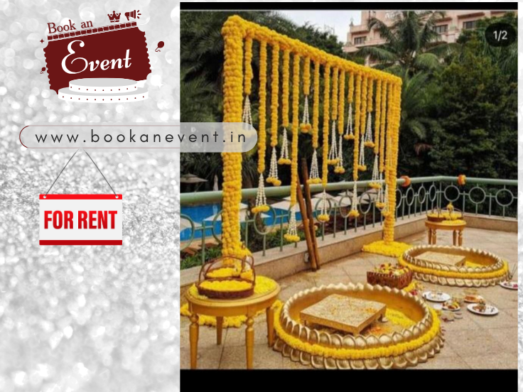 Auspicious Genda Phool Haldi Backdrop & Seating Package