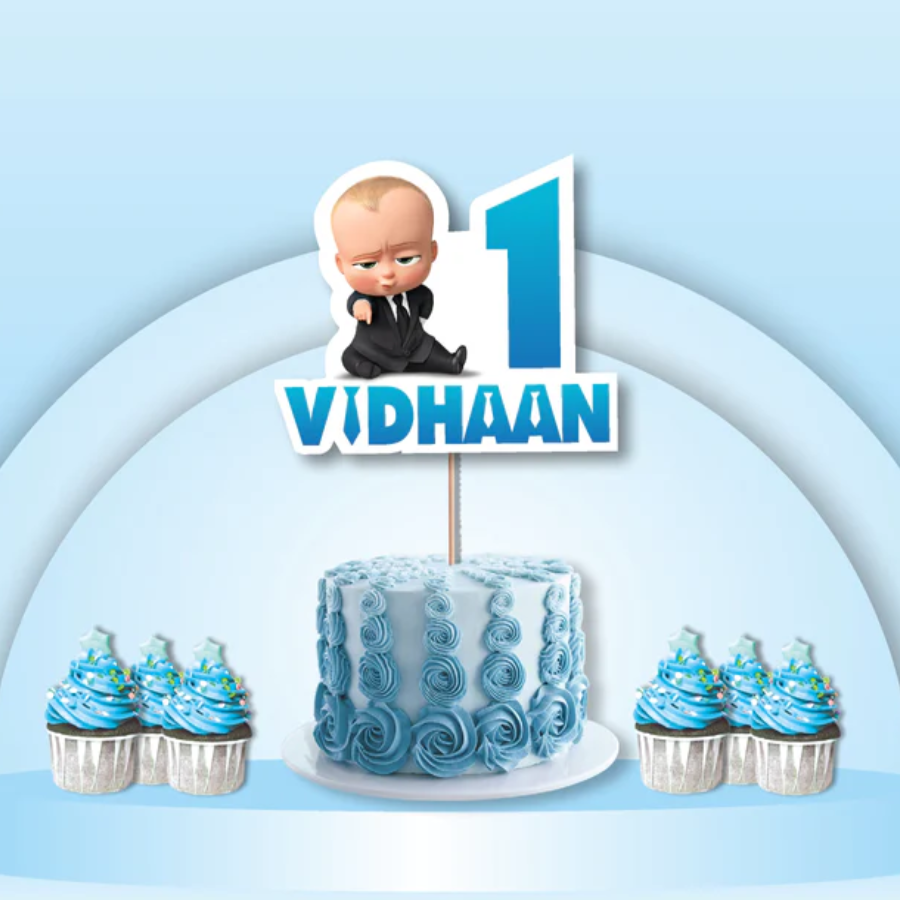 PSI Boss Baby Theme Cake Topper
