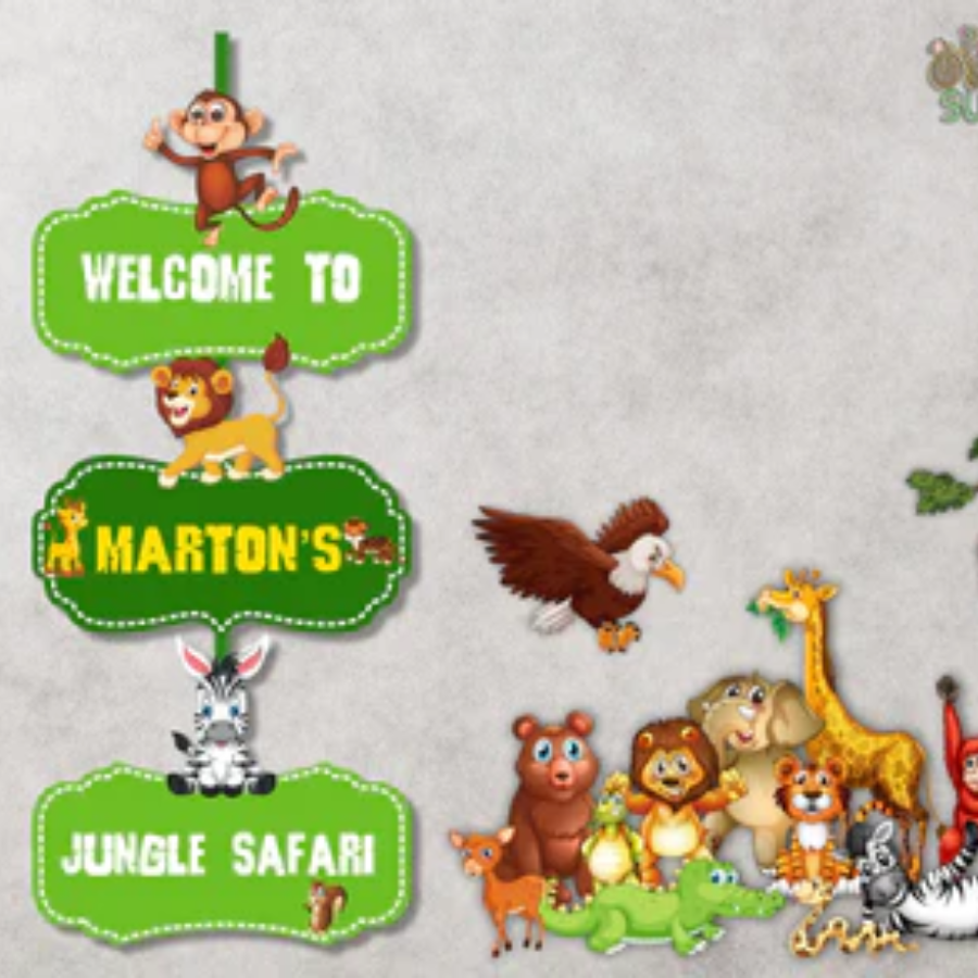 Jungle Theme Door Poster